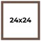 24x24 Wide Barnwood Picture Frame with UV-Resistant Acrylic & Acid Free Backing, Available in 6 Paint Finishes - Grey, Brown, White, and Black